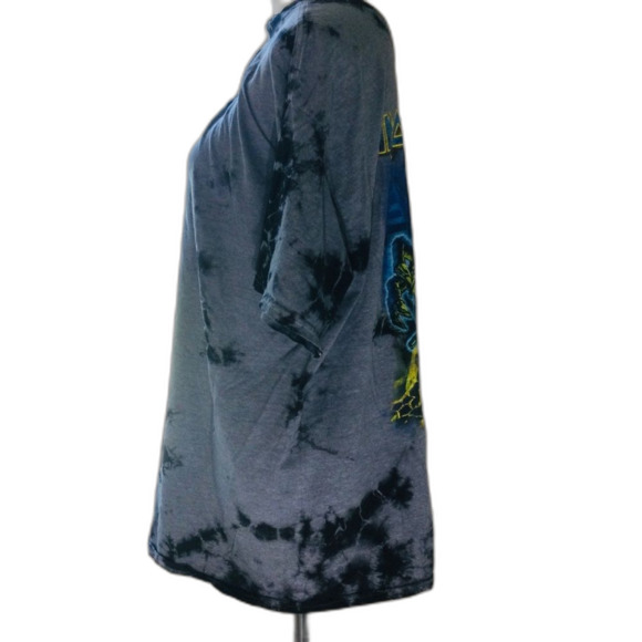 Global T-Shirt Men’s Size Large Color Blue Iron Maiden Tye-Dyed Graphic Tee - Picture 3 of 9